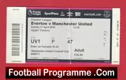 Everton v Manchester United 2019 – Ticket