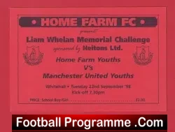 Home Farm v Manchester United 1998 – Liam Whelan Benefit Ticket