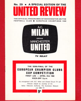 AC Milan v Manchester United 1969 Semi Final Relay Old Trafford