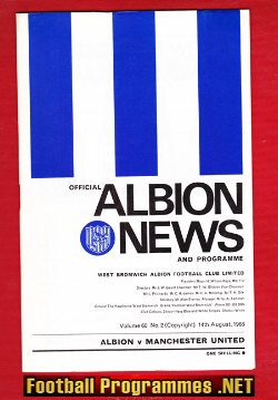 West Bromwich Albion v Manchester United 1968 + League Magazine