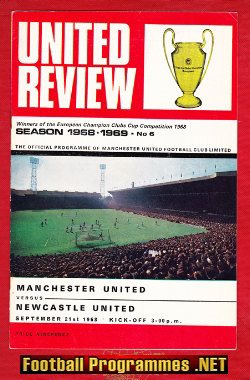 Manchester United v Newcastle United 1968