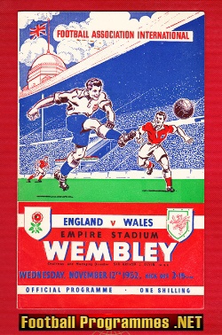 England v Wales 1952 - First Time at Wembley 1st Welsh