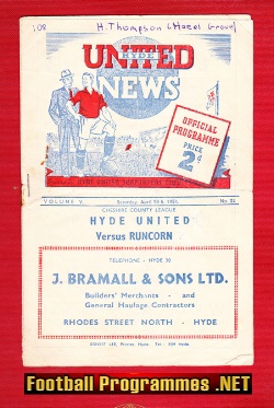 Hyde United v Runcorn 1953 – to clear