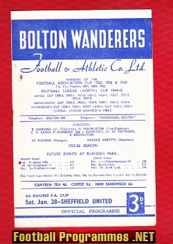 Bolton Wanderers v Sheffield United 1956 - to clear