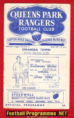 Queens Park Rangers v Swansea Town 1951 - to clear