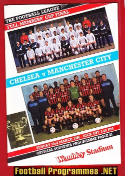 Manchester City v Chelsea 1986 - Full Members Cup Final