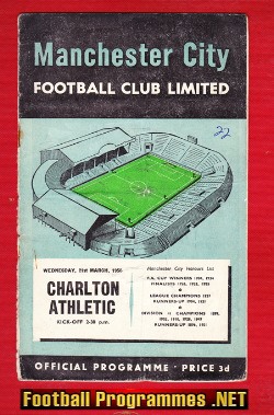 Manchester City v Charlton Athletic 1956 - to clear
