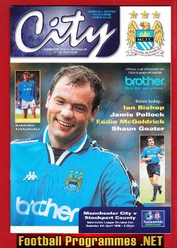 Manchester City v Stockport County 1998 - Plus Autographs