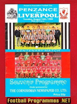 Penzance v Liverpool 1988 – Friendly Match