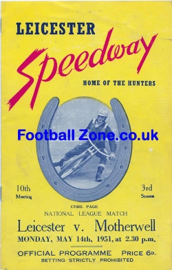 Leicester Speedway v Motherwell 1951