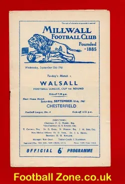 Millwall v Walsall 1961