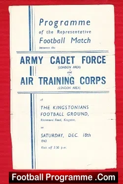 Army Air Cadets v Air Traning Corps 1943 – British Services