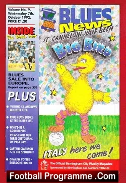 Birmingham City v Leicester City 1992