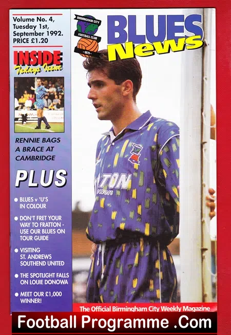 Birmingham City v Southend United 1992