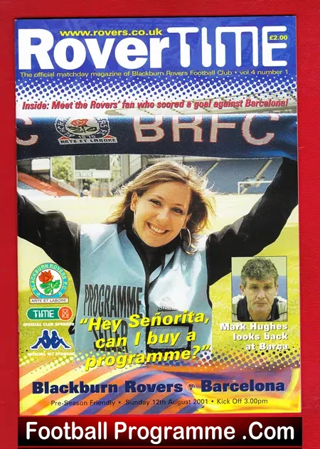 Blackburn Rovers v Barcelona 2001 – Barca Friendly Match