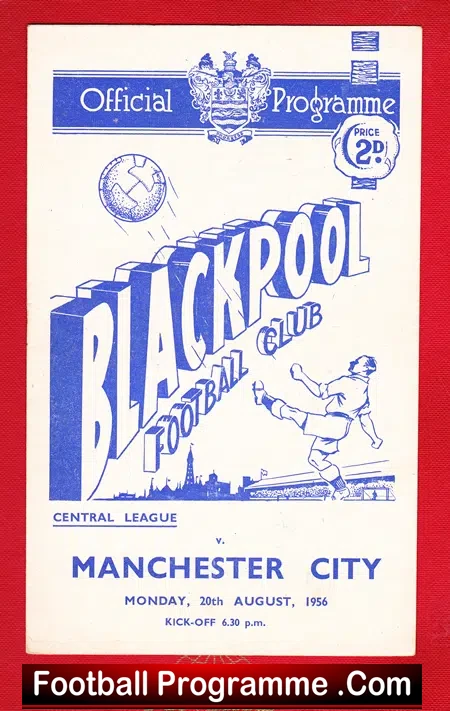 Blackpool v Manchester City 1956 – 1950s Football Programmes