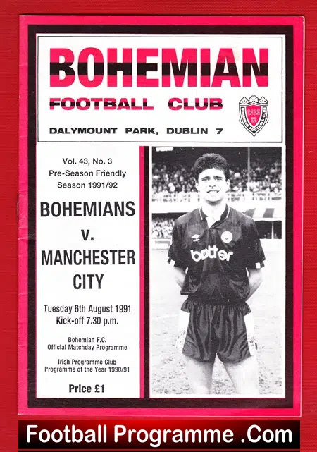 Bohemian v Manchester City 1991 – In Ireland