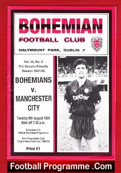 Bohemian v Manchester City 1991 – In Ireland