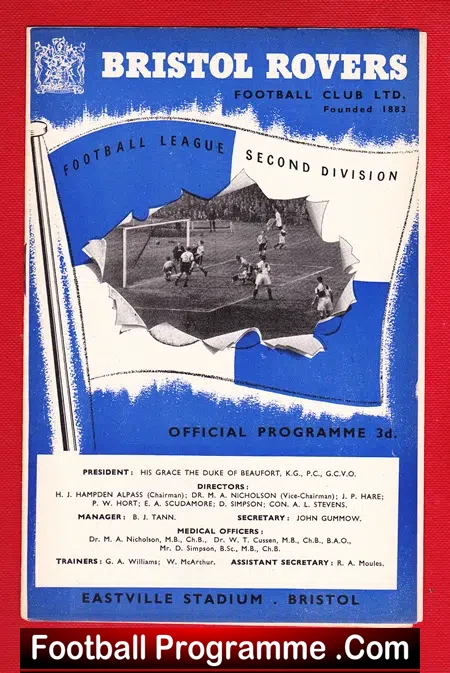 Bristol Rovers v Derby County 1953