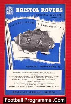 Bristol Rovers v Derby County 1953 – 1950’s
