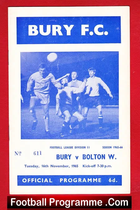 Bury v Bolton Wanderers 1965