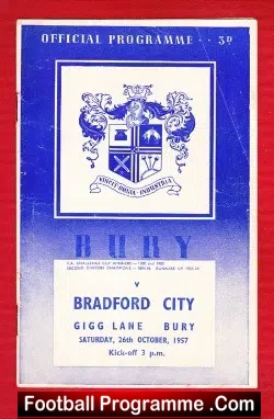 Bury v Bradford City 1958 – FA Cup