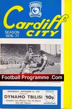 Cardiff City v Dynamo Tiblisi 1976 – Georgia Football Team