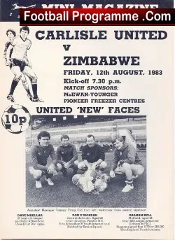 Carlisle United v Zimbabwe 1983 – Africa