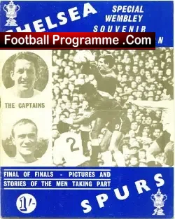 Chelsea Cup Souvenir v Tottenham Spurs 1966
