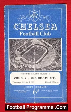 Chelsea v Manchester City 1953 – to clear