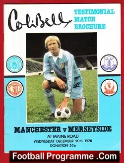 Colin Bell Testimonial Benefit Match Manchester City 1978