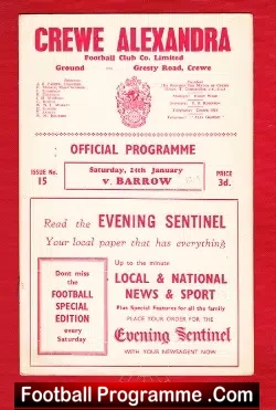 Crewe Alexandra v Barrow 1959
