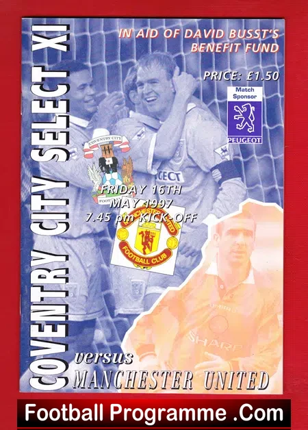 David Busst Testimonial Benefit Match Coventry Eric Cantona LAST