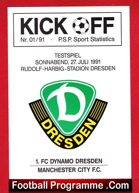Dynamo Dresden v Manchester City 1991 – Germany German Team