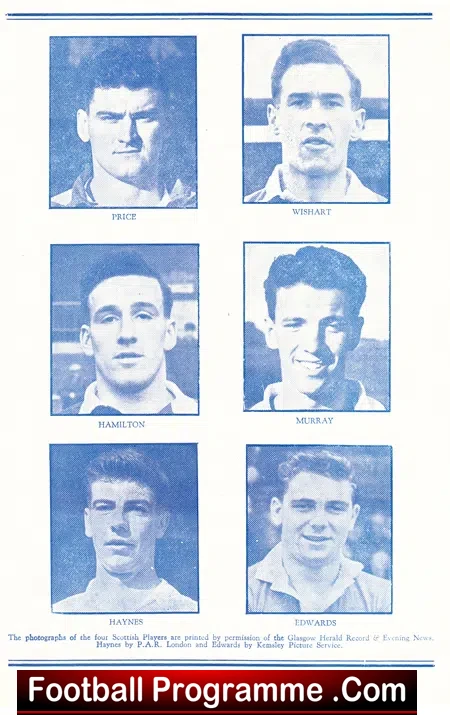 England v Scotland 1956 - at Sheffield Wednesday - Big Dunc