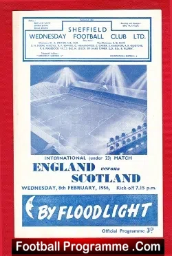 England v Scotland 1956 – at Sheffield Wednesday – Big Duncan Edwards