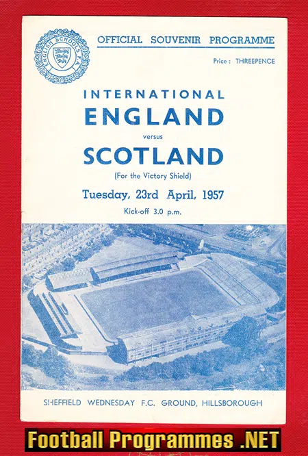 England v Scotland 1957 – at Hillsborough – Nobby Stiles 3