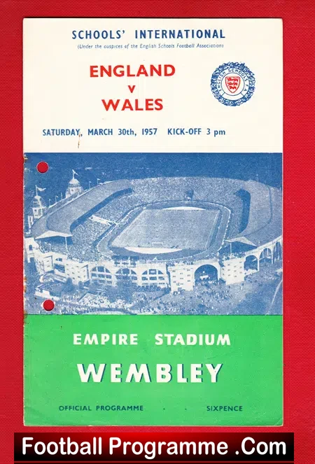 England v Scotland 1957 – Schoolboys Wembley