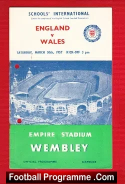 England v Scotland 1957 – Schoolboys Wembley