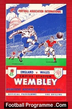 England v Wales 1952 – First Time at Wembley 1st Welsh