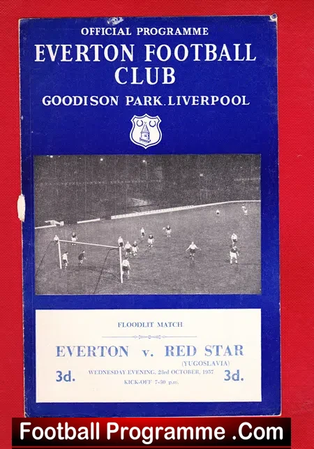 Everton v Red Star Belgrade 1957 – Friendly – FK Crvena zvezda