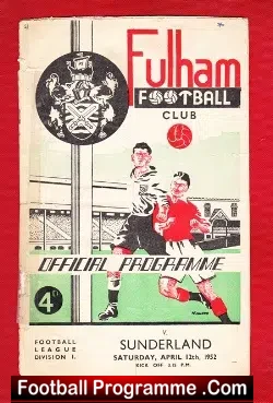 Fulham v Sunderland 1952