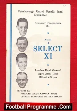 George Hair Testimonial Benefit Peterborough United 1956 Shankly