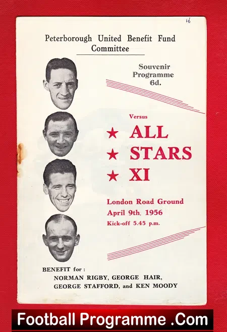 George Hair Testimonial Beneift Peterborough United 1956