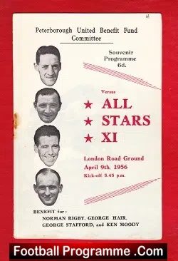 George Hair Testimonial Beneift Peterborough United 1956