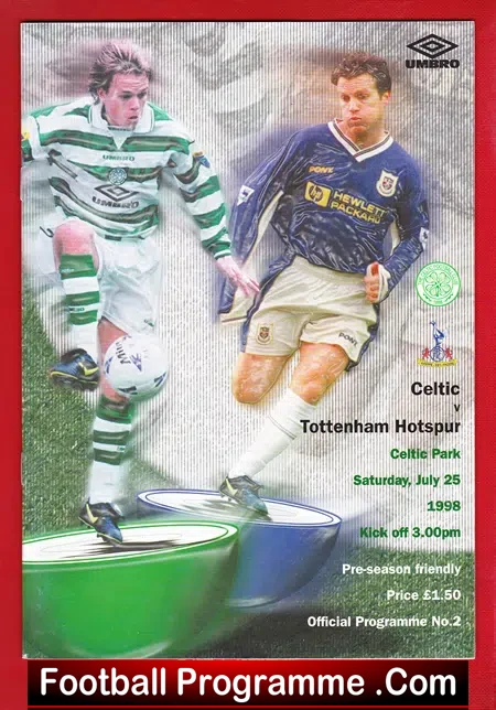 Glasgow Celtic v Tottenham 1998 – Spurs in Scotland