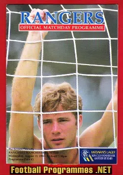 Glasgow Rangers v Manchester United 1990 Pre Season Match Ibrox