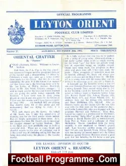 Leyton Orient v Reading 1952