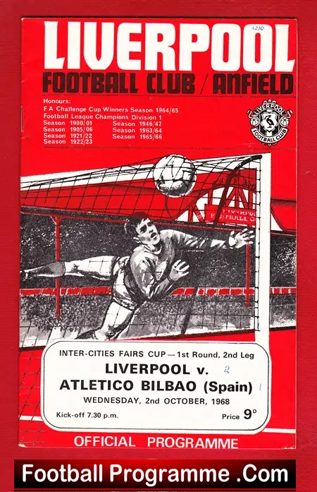 Liverpool v Atletic Bilbao 1968 – Fairs Cup