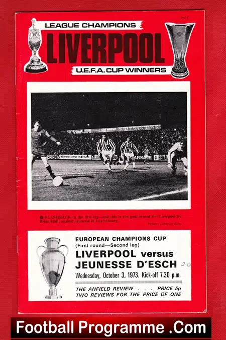 Liverpool v Jeunesse Desch 1973 – Luxembourg Football Team